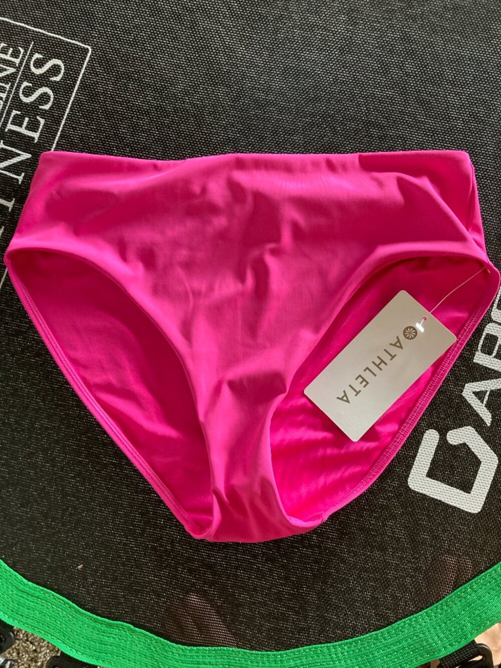 Athleta High Waist Swim Bottom, medium, pop pink, new with tags